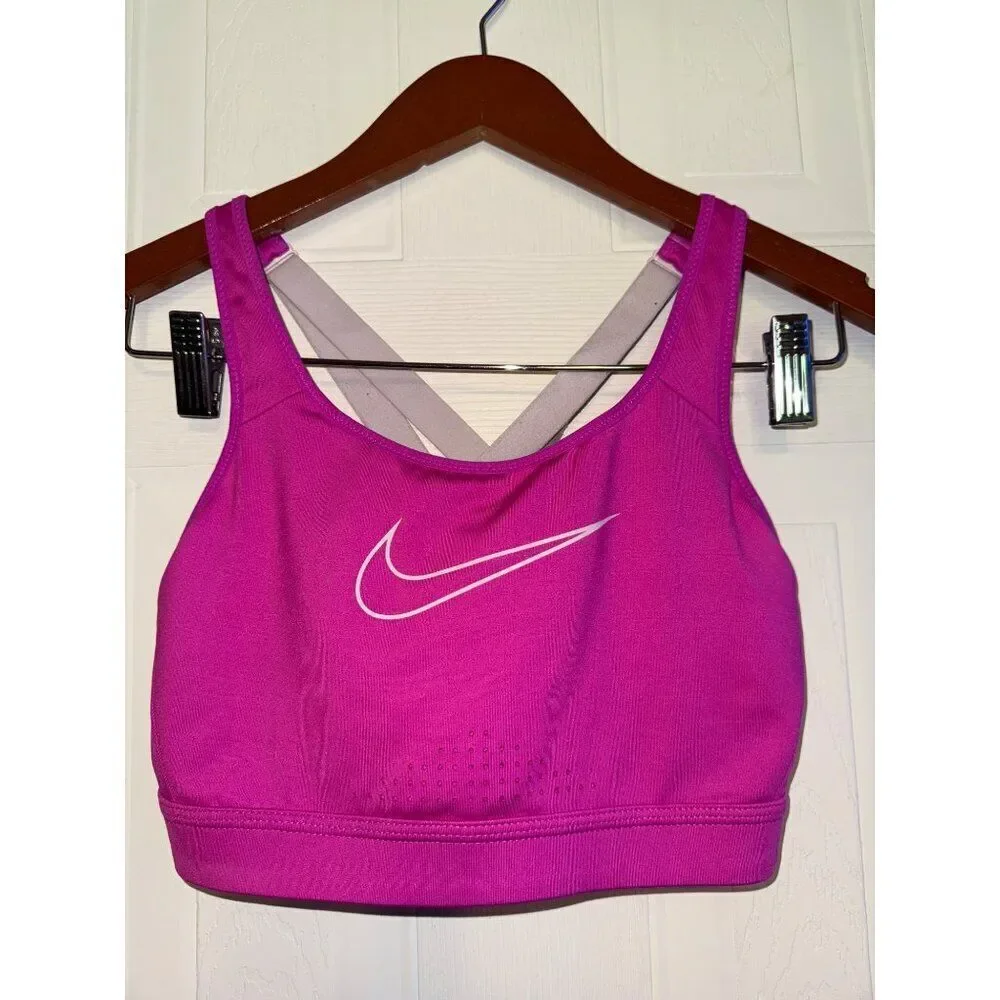 Nike‎ Dri Fit Dry High Impact High Support Strappy Sports Bra Size Medium